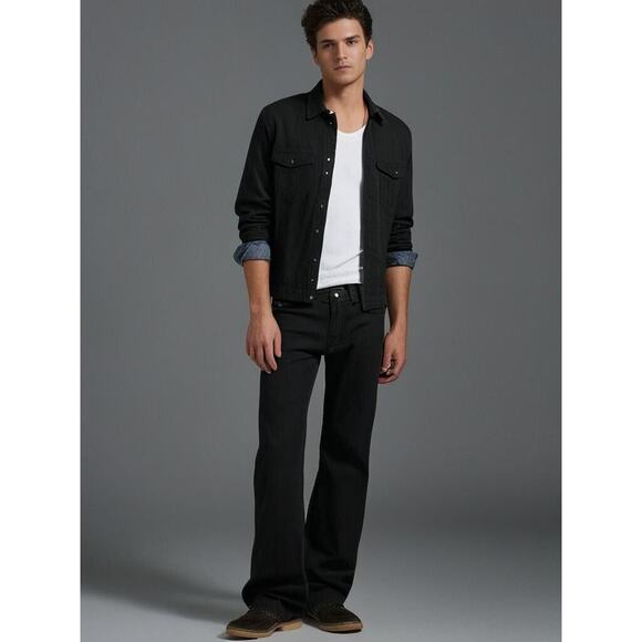 Lee Jeans, Men's Size 40x30 Black Denim Regular Fit Straight Leg - Picture 1 of 14